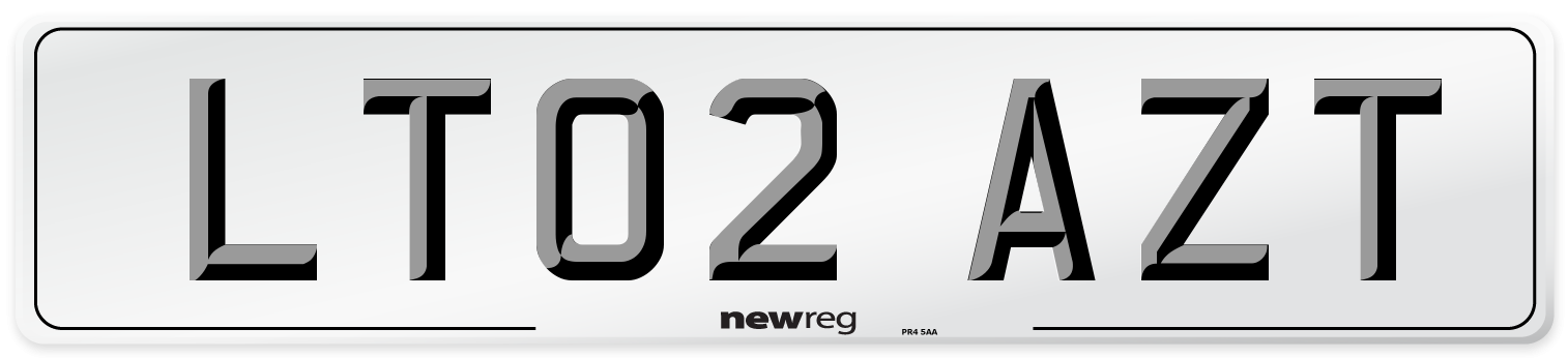 LT02 AZT Number Plate from New Reg